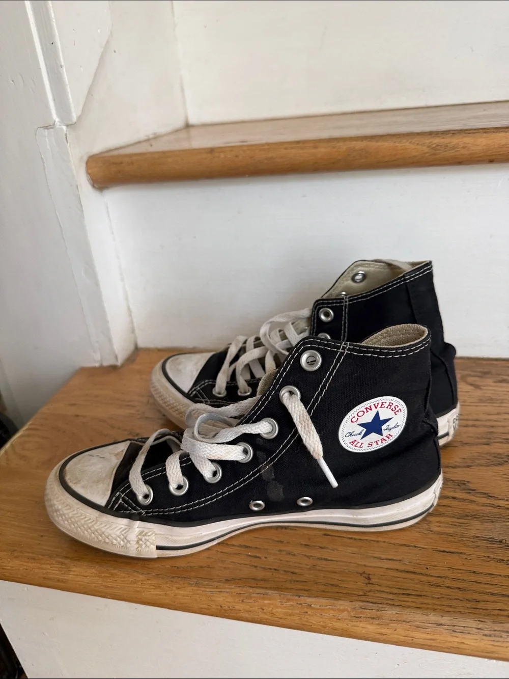 Converse Kids Black and White High-Top Sneakers